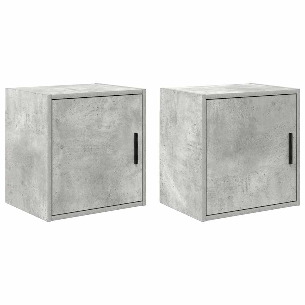 vidaXL Garage Wall Cabinets 2 pcs Concrete Grey Engineered Wood 1