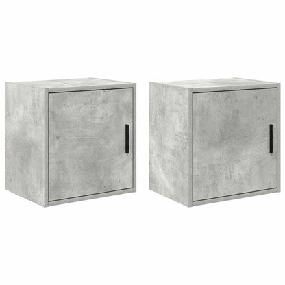 vidaXL Garage Wall Cabinets 2 pcs Concrete Grey Engineered Wood 1