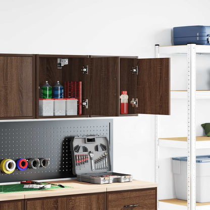 vidaXL Garage Wall Cabinets 2 pcs Brown Oak Engineered Wood 2