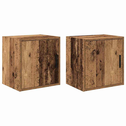 vidaXL Garage Wall Cabinets 2 pcs Old Wood Engineered Wood 1
