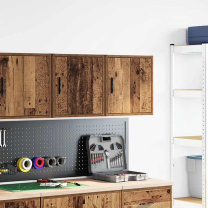 vidaXL Garage Wall Cabinets 2 pcs Old Wood Engineered Wood 3