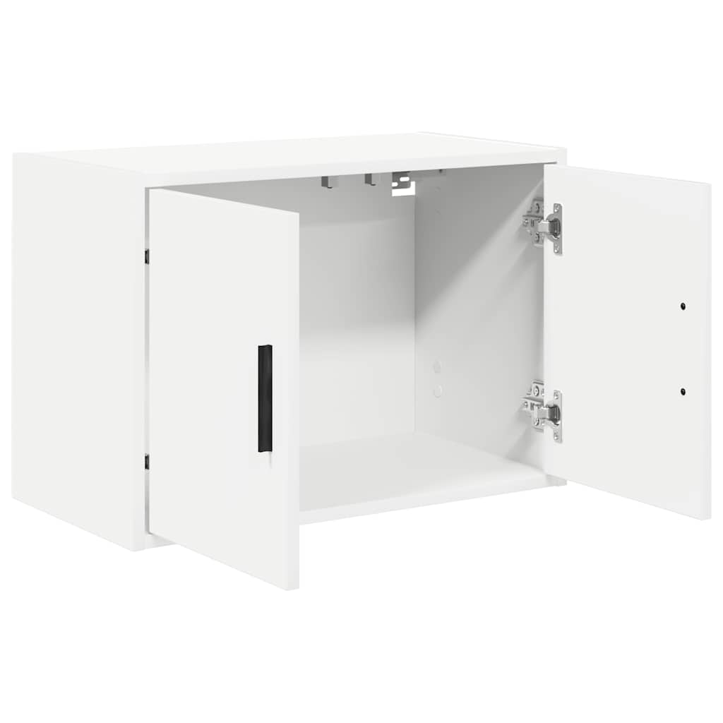 vidaXL Garage Wall Cabinet White Engineered Wood 5