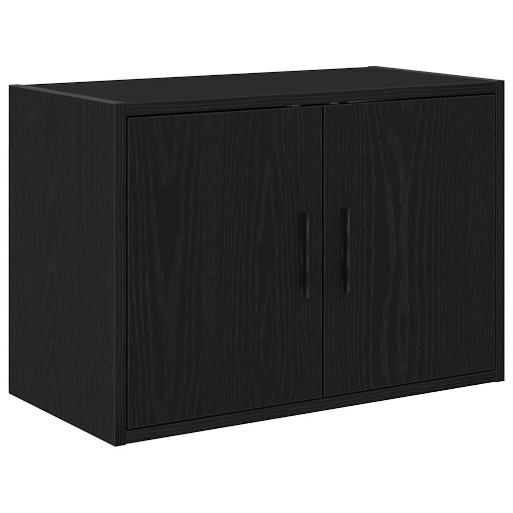vidaXL Garage Wall Cabinet Black Engineered Wood 2