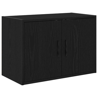 vidaXL Garage Wall Cabinet Black Engineered Wood 2