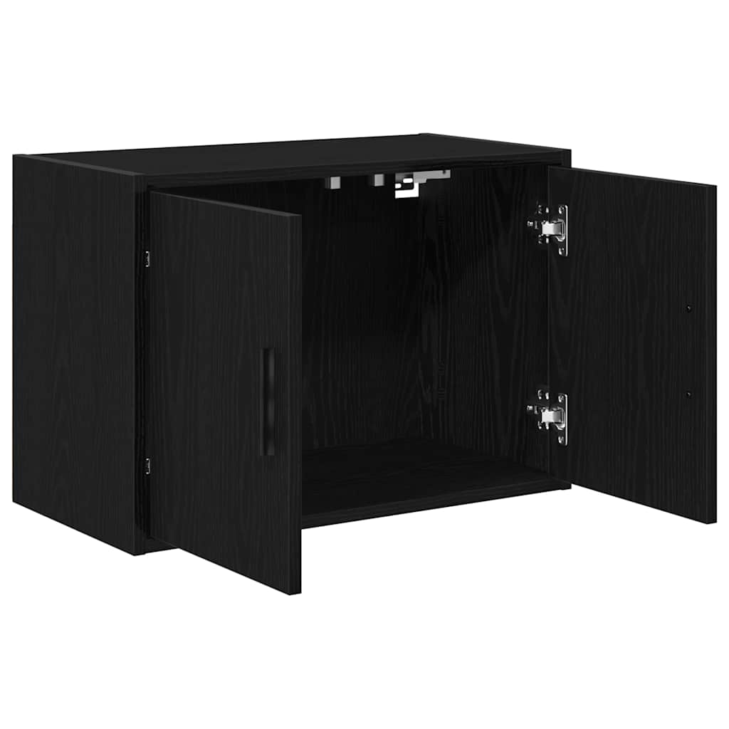 vidaXL Garage Wall Cabinet Black Engineered Wood 5