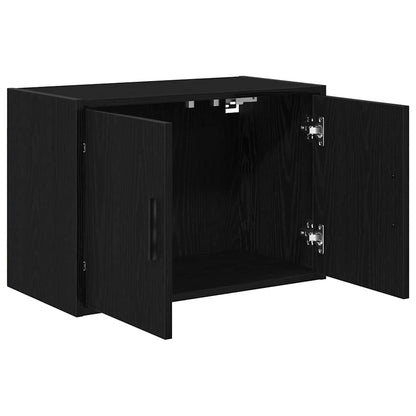 vidaXL Garage Wall Cabinet Black Engineered Wood 5