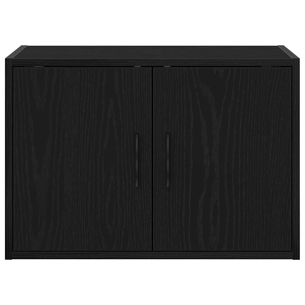 vidaXL Garage Wall Cabinet Black Engineered Wood 6