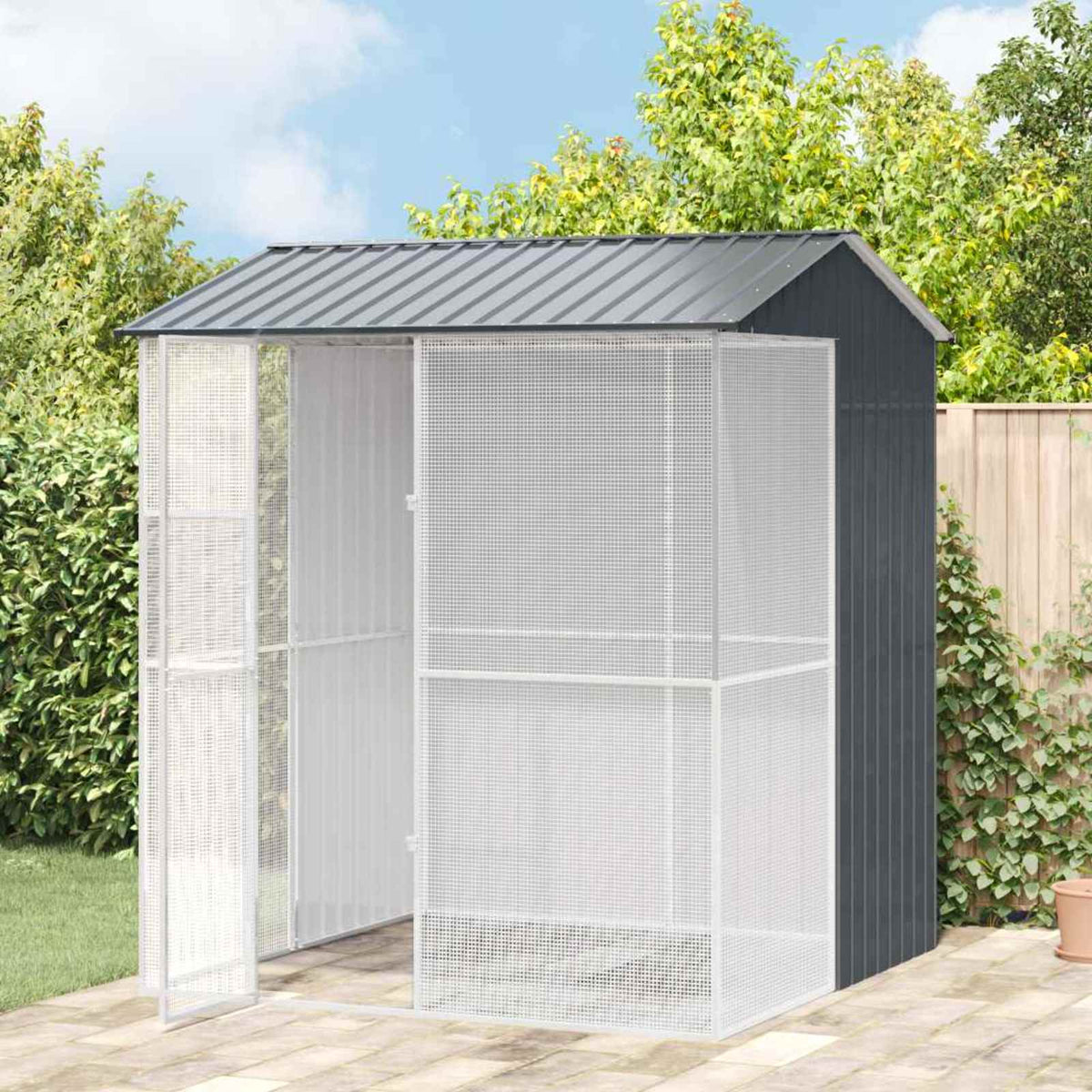 Bird Cage 215 x 110 x 247 cm Anthracite 210 cm