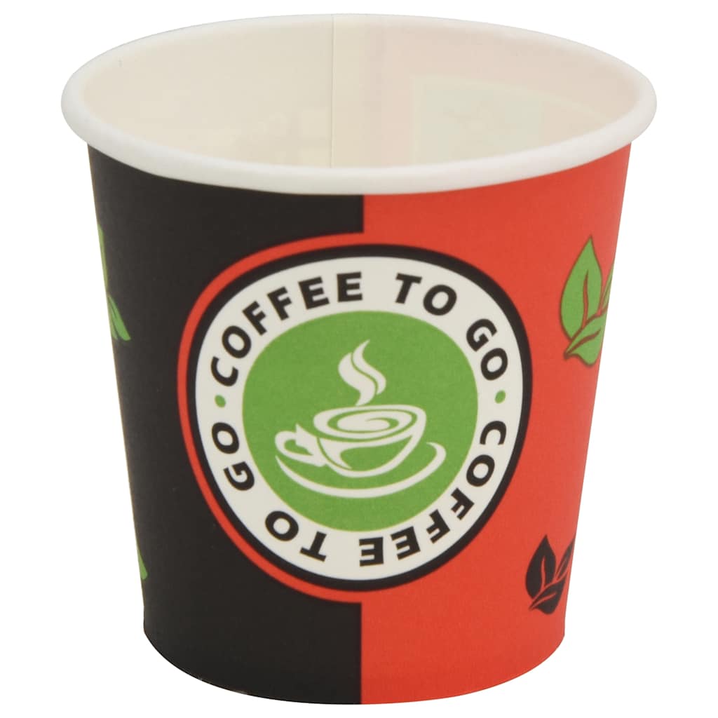 vidaXL Paper Coffee Cups with Lids 1000 pcs 4oz 120ml 3