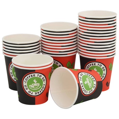 vidaXL Paper Coffee Cups with Lids 1000 pcs 4oz 120ml 6