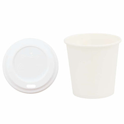 vidaXL Paper Coffee Cups with Lids 1000 pcs 4oz 100ml 2