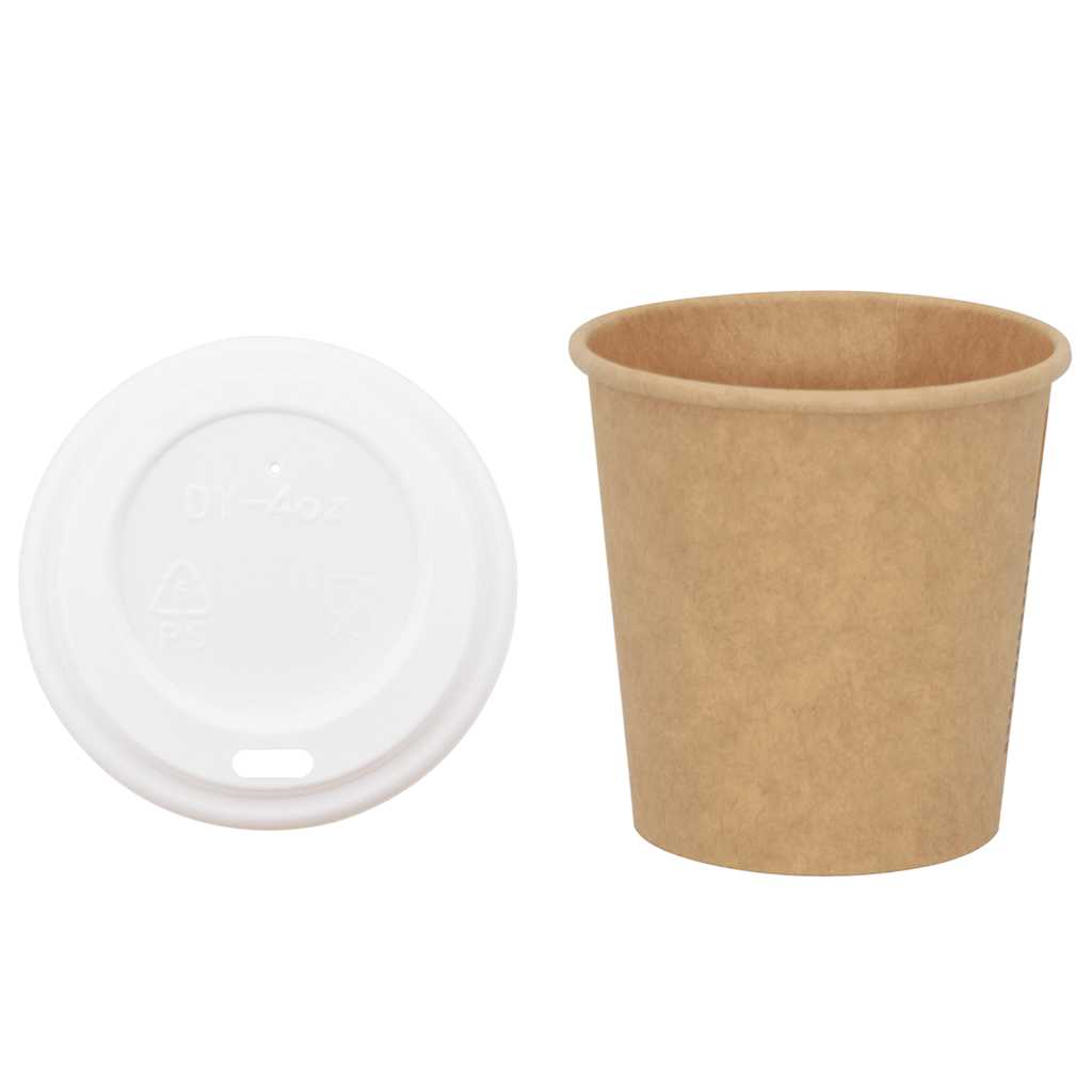 vidaXL Paper Coffee Cups with Lids 1000 pcs 4oz 100ml 2