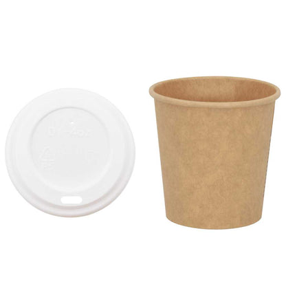 vidaXL Paper Coffee Cups with Lids 1000 pcs 4oz 100ml 2