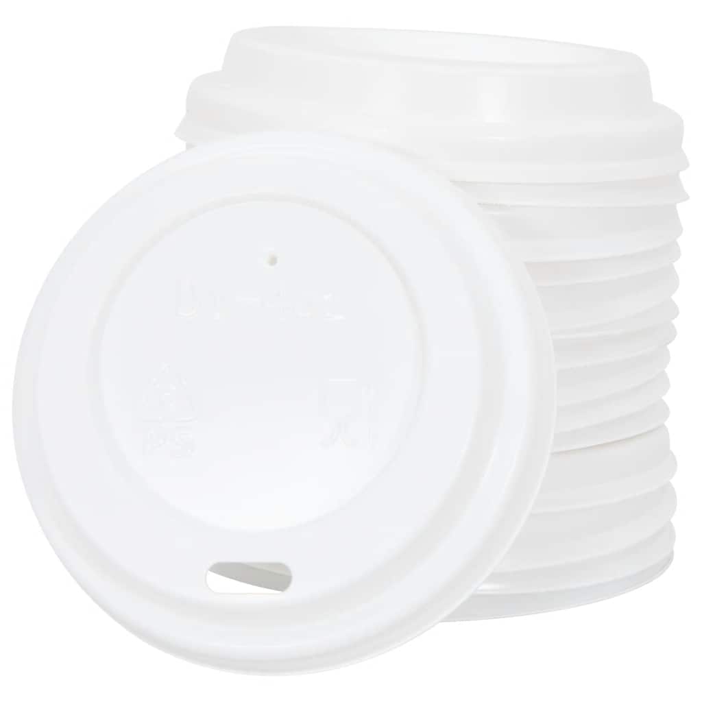 vidaXL Paper Coffee Cups with Lids 1000 pcs 4oz 100ml 6