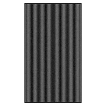 vidaXL Doormat Stripe Black and Grey 115x200 cm 1