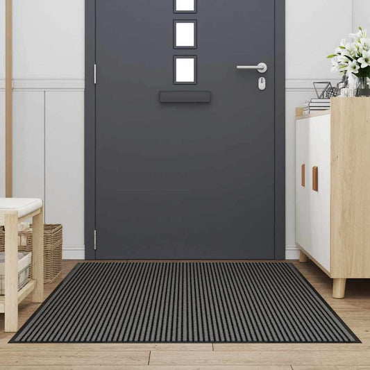 Doormat Stripe Black and Grey 200 cm