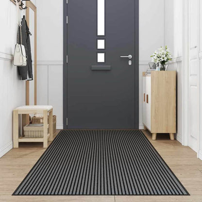 Doormat Stripe Black and Grey 400 cm