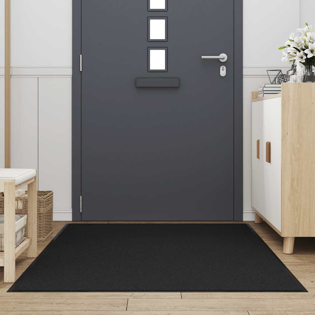 vidaXL Doormat Black 115x200 cm 2