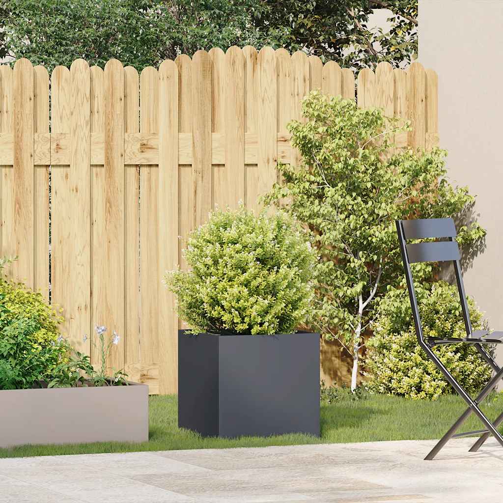 vidaXL Planter Anthracite 40x40x40 cm Cold-rolled Steel 3