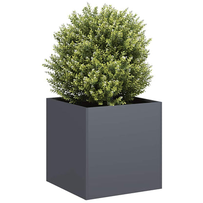 vidaXL Planter Anthracite 40x40x40 cm Cold-rolled Steel 1
