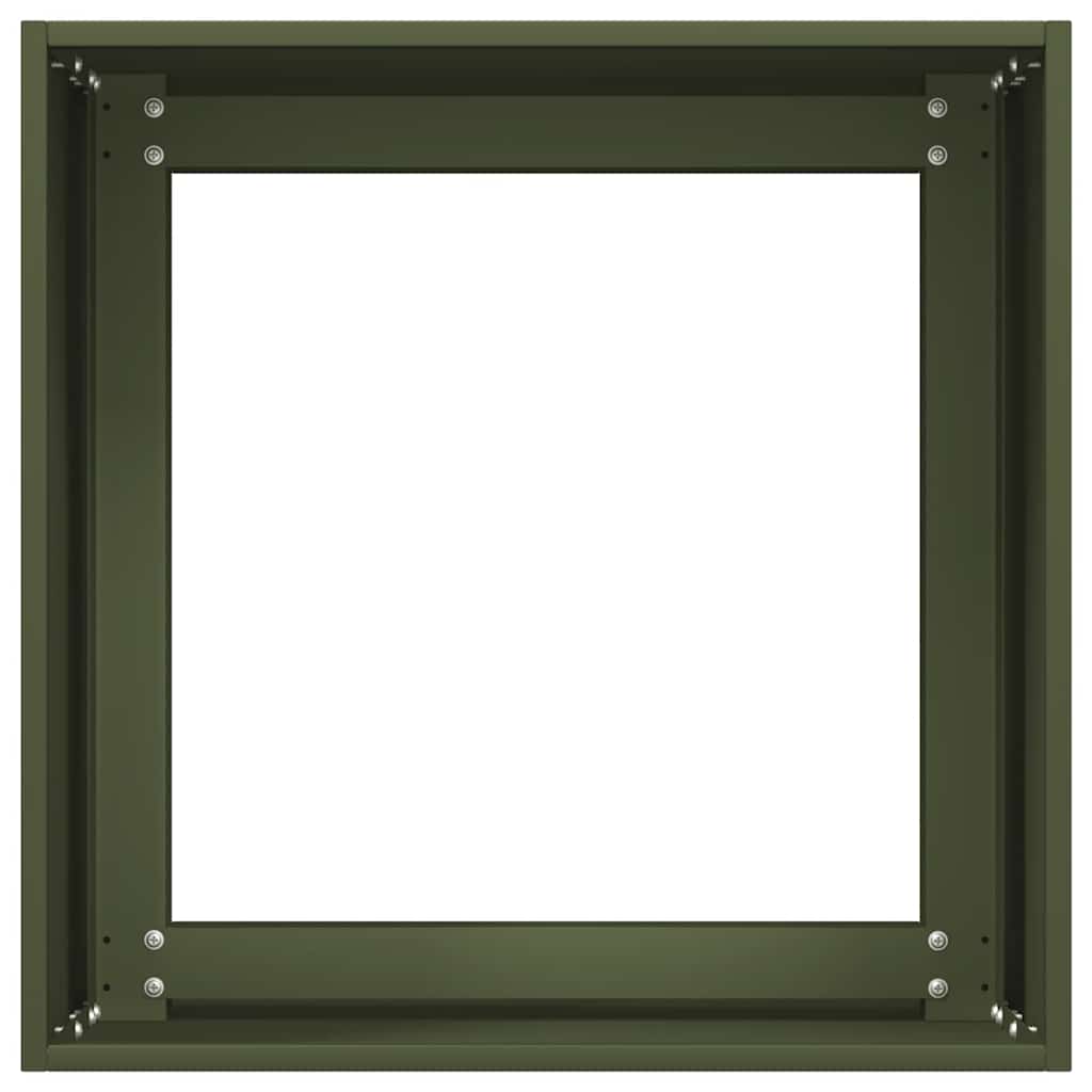 vidaXL Planter Olive Green 40x40x40 cm Cold-rolled Steel 5