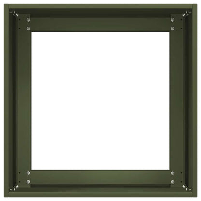 vidaXL Planter Olive Green 40x40x40 cm Cold-rolled Steel 5