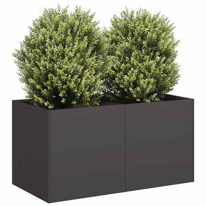 vidaXL Planter Black 80x40x40 cm Cold-rolled Steel 1