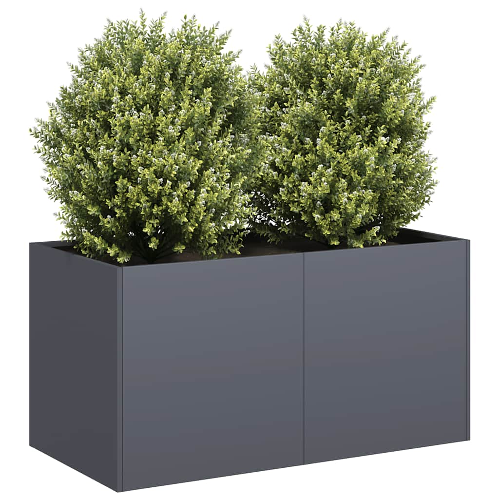 vidaXL Planter Anthracite 80x40x40 cm Cold-rolled Steel 1