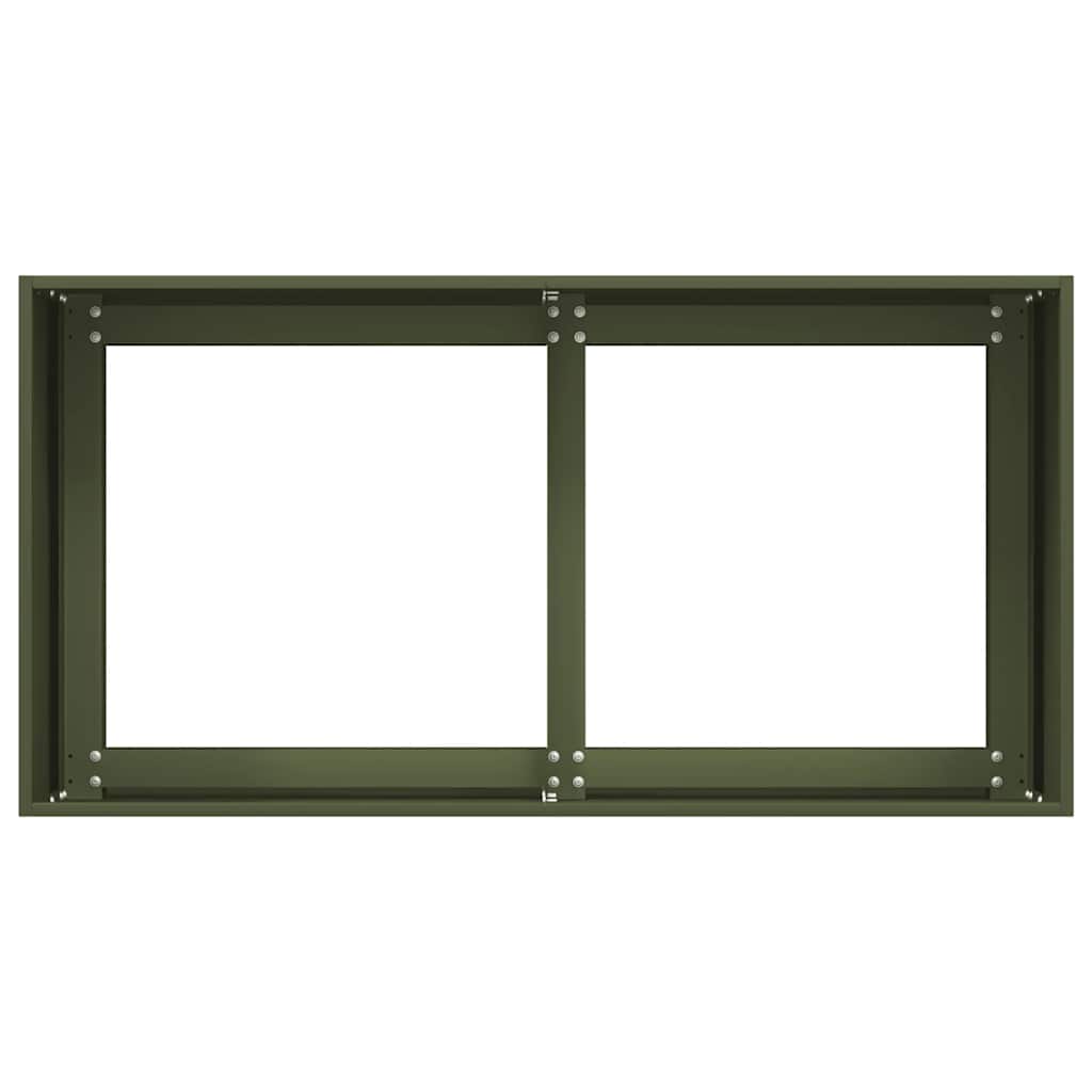 vidaXL Planter Olive Green 80x40x40 cm Cold-rolled Steel 5