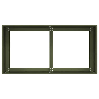vidaXL Planter Olive Green 80x40x40 cm Cold-rolled Steel 5