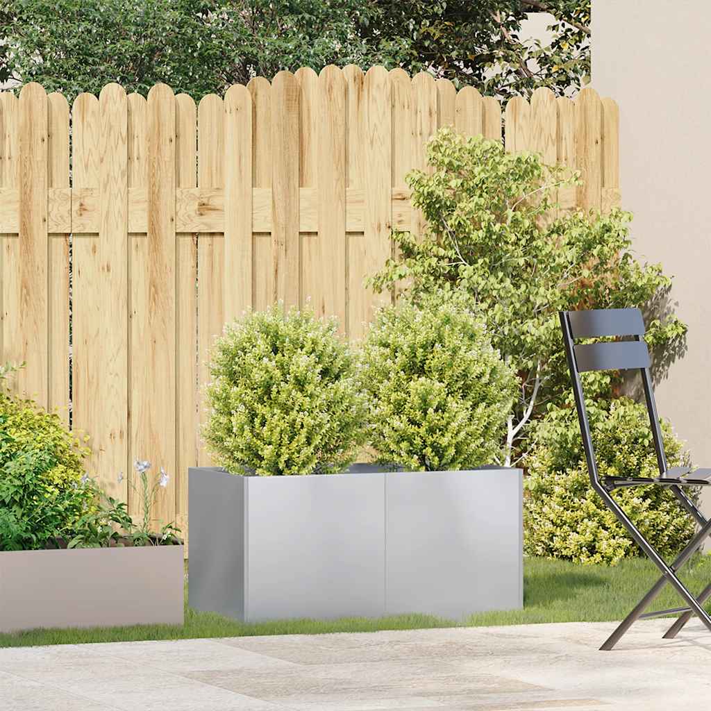 vidaXL Planter 80x40x40 cm Galvanised Steel 3