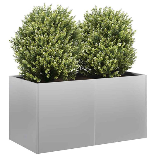 vidaXL Planter 80x40x40 cm Galvanised Steel 1