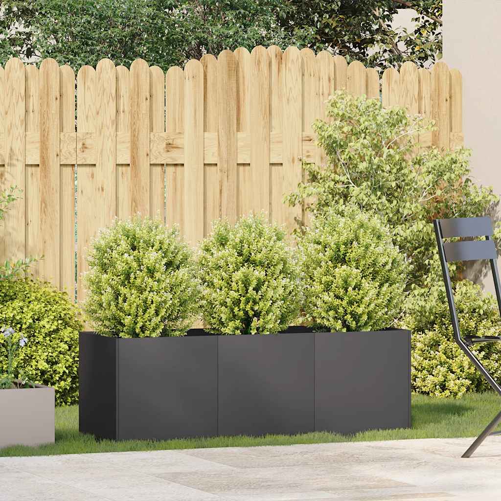 vidaXL Planter Black 120x40x40 cm Cold-rolled Steel 3