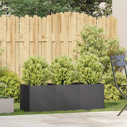 vidaXL Planter Black 120x40x40 cm Cold-rolled Steel 3