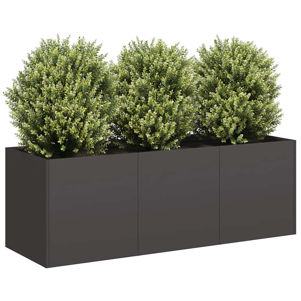 vidaXL Planter Black 120x40x40 cm Cold-rolled Steel 1