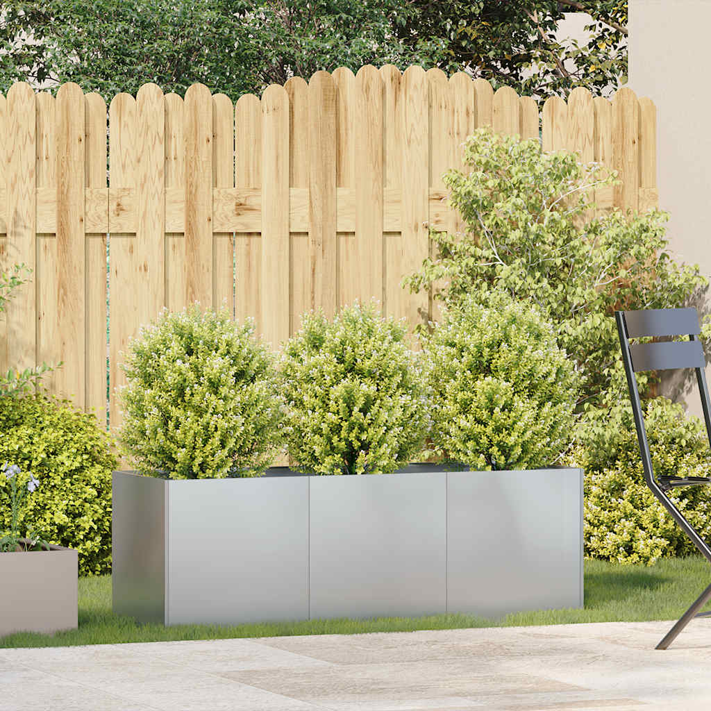 vidaXL Planter 120x40x40 cm Galvanised Steel 3