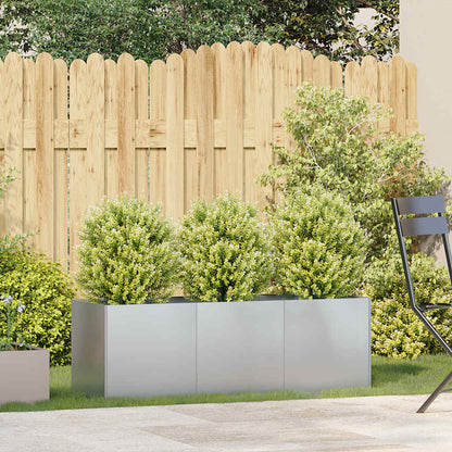vidaXL Planter 120x40x40 cm Galvanised Steel 3