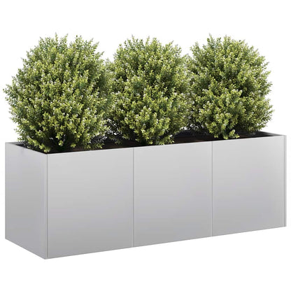vidaXL Planter 120x40x40 cm Galvanised Steel 1