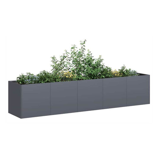 Planter 200x40x40 cm Cold-rolled Steel Anthracite
