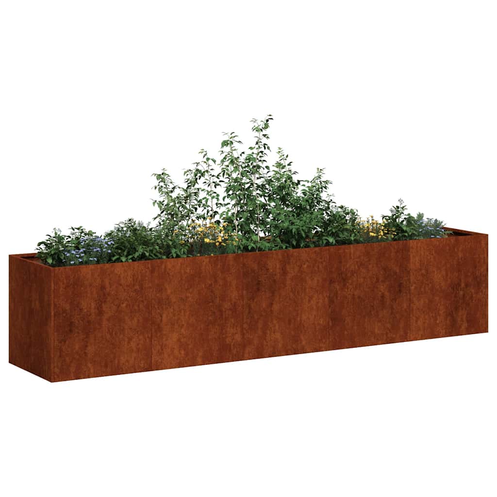 vidaXL Garden Planter Rusty 200 x 40 x 40 cm 3