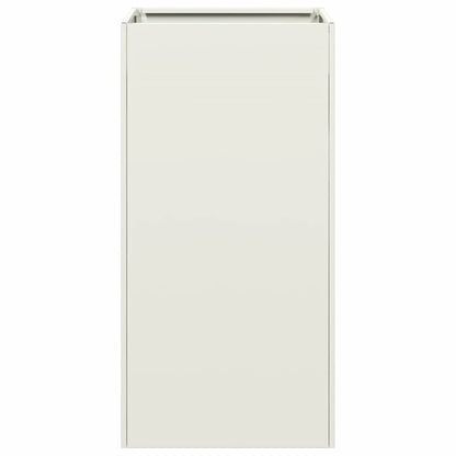 vidaXL Planter White 40x40x80 cm Cold-rolled Steel 4