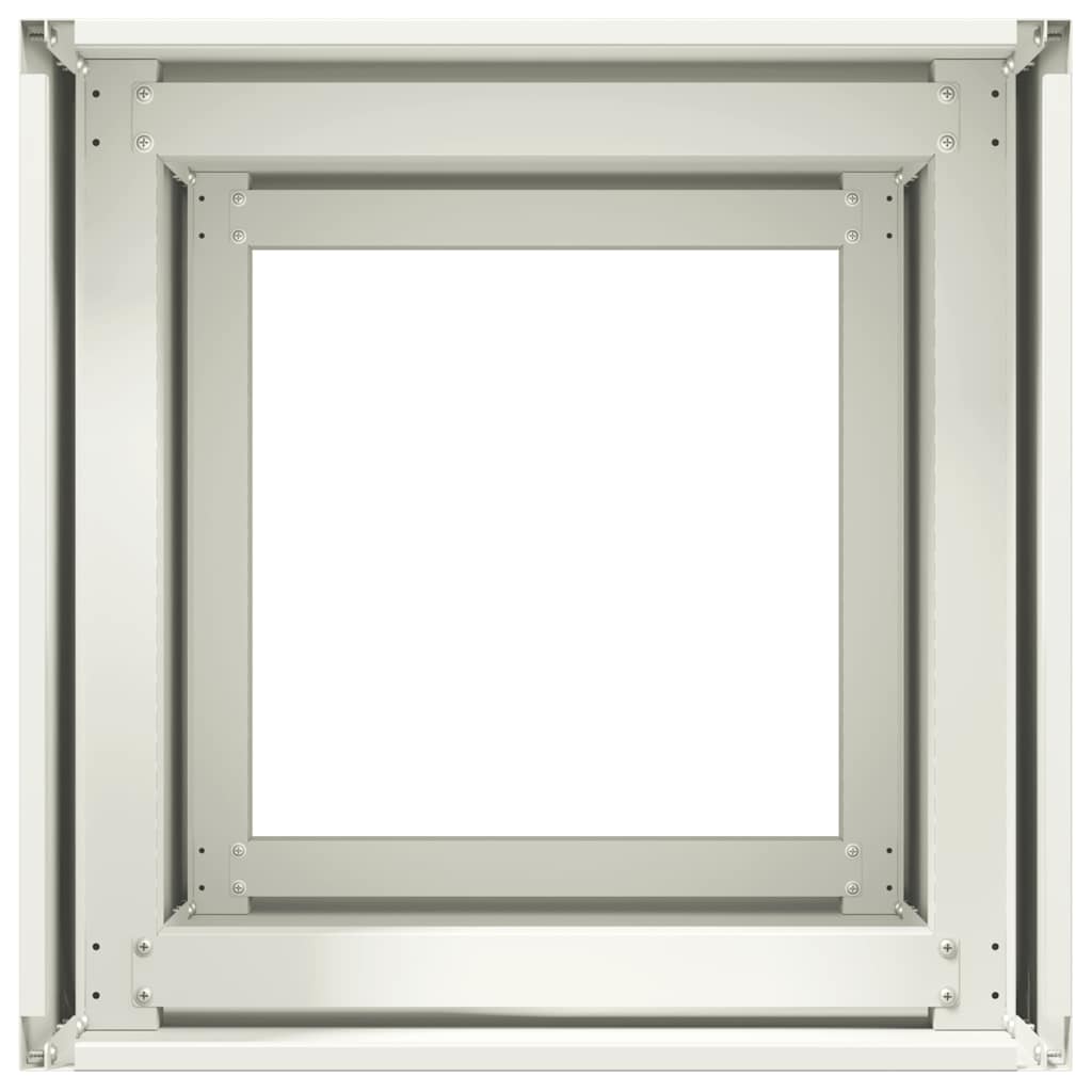 vidaXL Planter White 40x40x80 cm Cold-rolled Steel 5