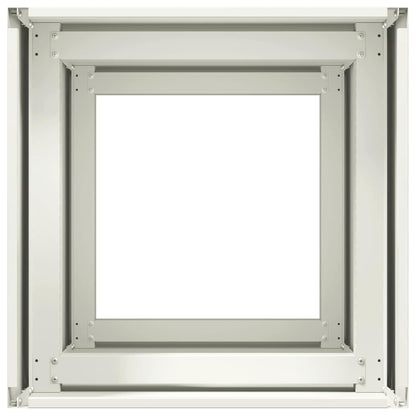 vidaXL Planter White 40x40x80 cm Cold-rolled Steel 5