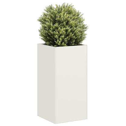 vidaXL Planter White 40x40x80 cm Cold-rolled Steel 1