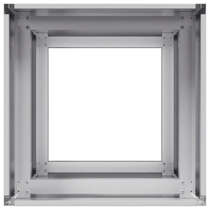 vidaXL Planter 40x40x80 cm Galvanised Steel 5