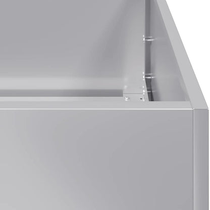 vidaXL Planter 40x40x80 cm Galvanised Steel 6