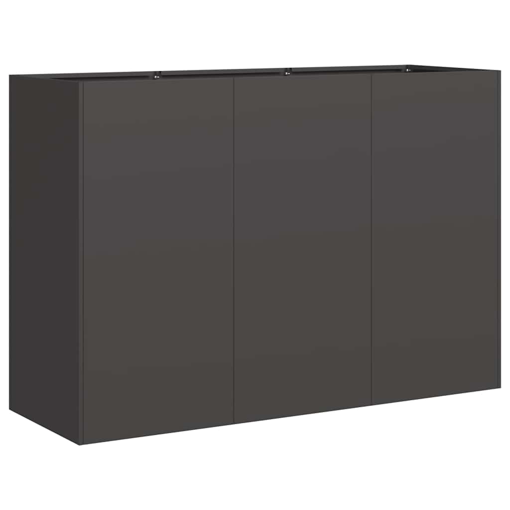 Planter 120x40x80 cm Cold-rolled Steel Black