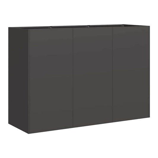 Planter 120x40x80 cm Cold-rolled Steel Black