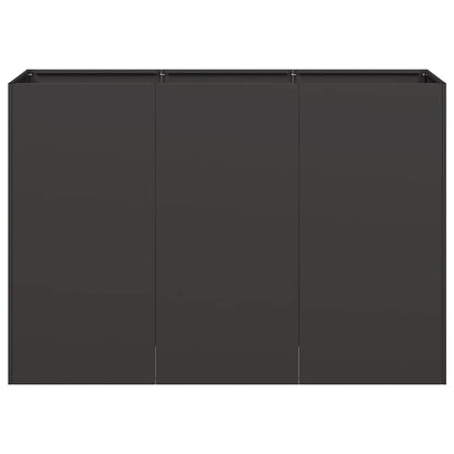 Planter 120x40x80 cm Cold-rolled Steel Black