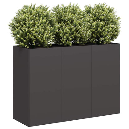 Planter 120x40x80 cm Cold-rolled Steel Black